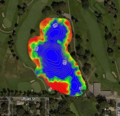 Golf Course Pond Aerial 4